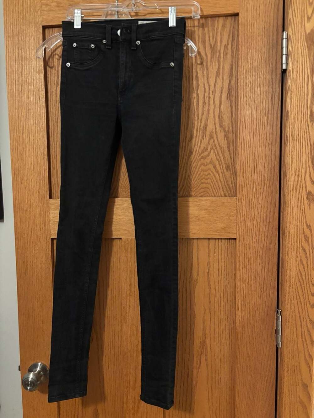Rag & Bone High Rise Skinny Jeans, Black